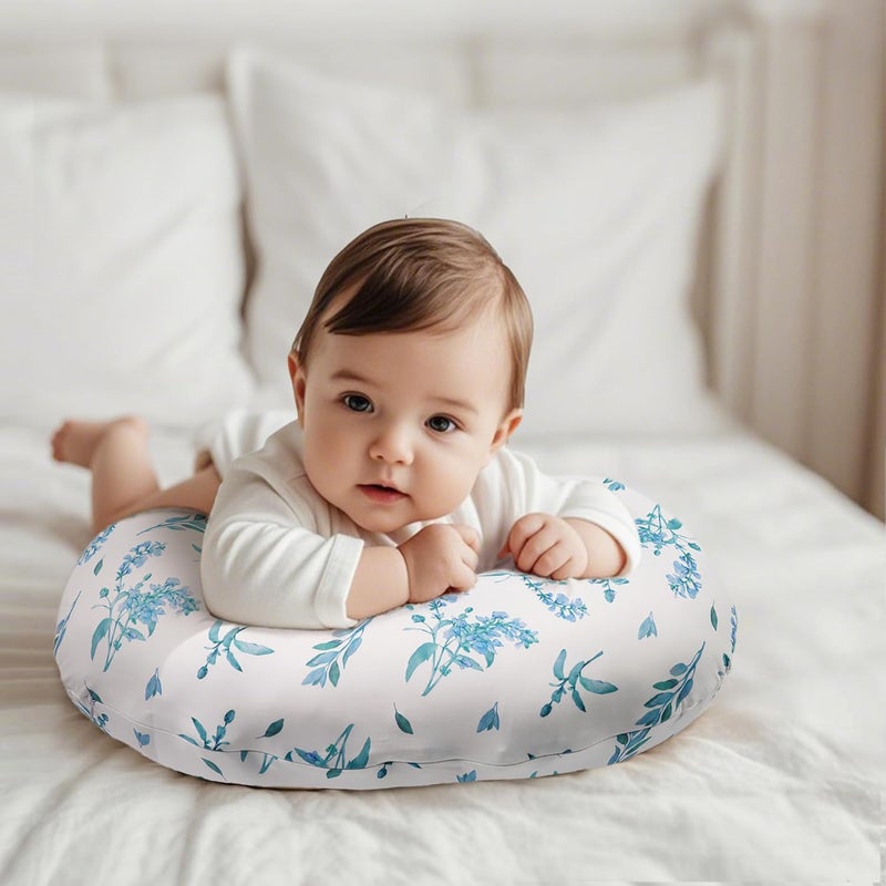wirein Nursing Pillow Cover,Ultra-Soft Stretchy Removable Slipcover for Breastfeeding Pillows for Baby Boys Girls,Fits 22.5"x18" Pillows,Green Sage - Image 4